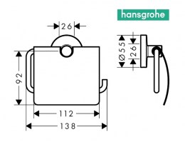 PORTARROLLOS CON TAPA LOGIS UNIVERSAL HANSGROHE